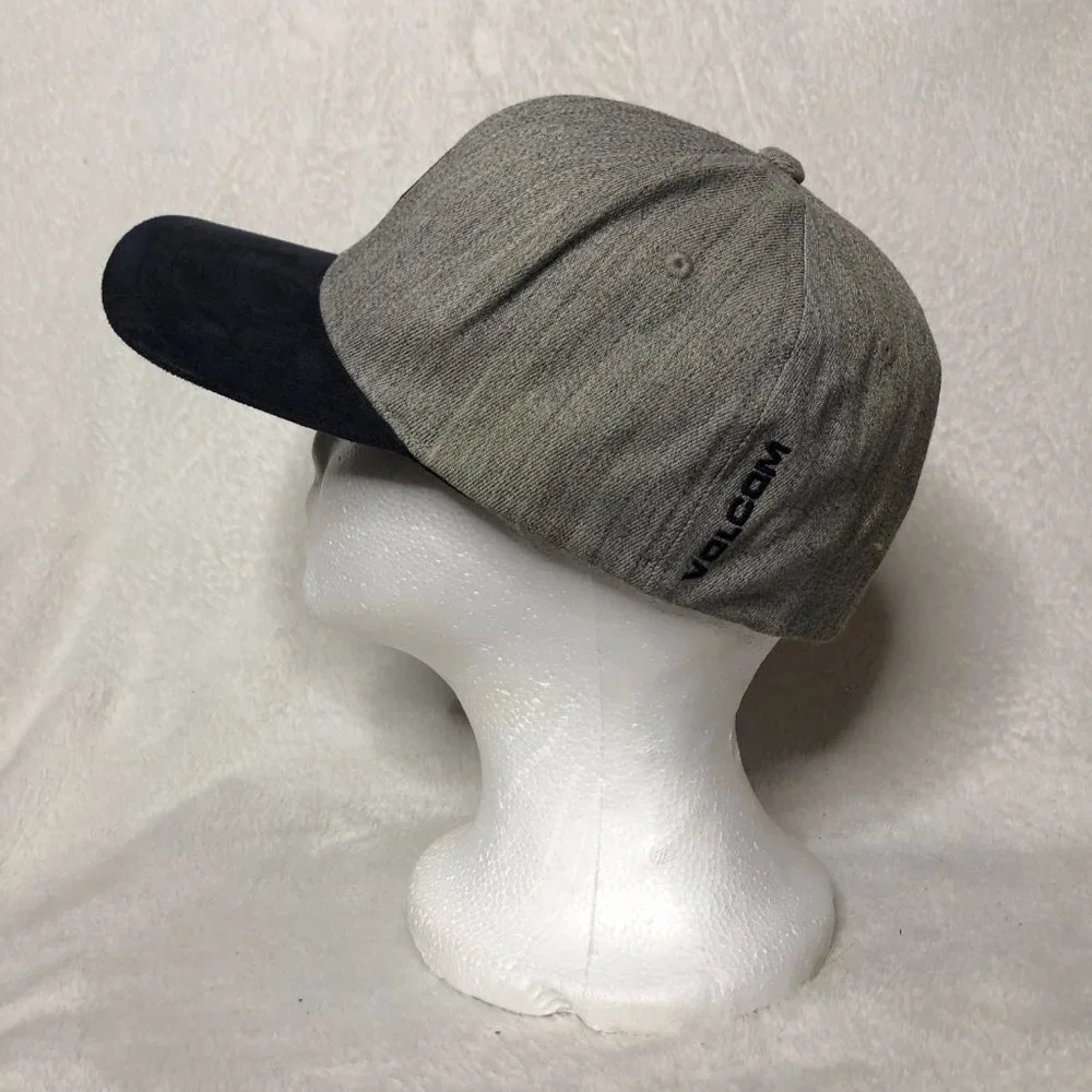 Volcom Mens Grey And Blue Baseball Hat Size L-XL - Picture 3 of 4